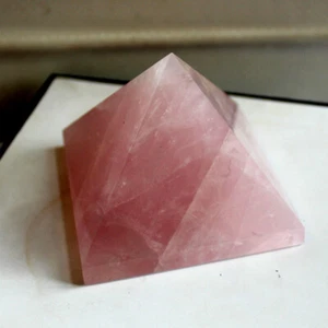 Pirámide de cuarzo rosa natural de 3 ~ 6 cm pantalla de curación de cristal muestra de cuarzo piedra - Imagen 1 de 11