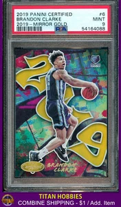 2019-20 Panini Certified Mirror GOLD ROOKIE #6 Brandon Clarke GOLD RC /10 PSA 9 - Picture 1 of 2