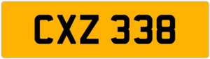 CXZ 338 C 3x3 DATELESS PRIVATE NUMBER PLATE CAM COL CHRIS CHAS CHARLIE CAL CON - Picture 1 of 1