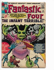 FANTASTIC FOUR 24 - VG 4.0 - 1ST APPEARANCE OF THE INFANT TERRIBLE (1964)