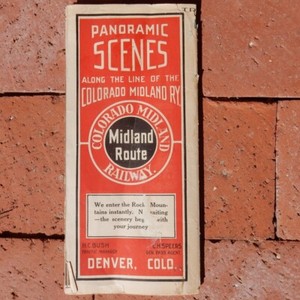 Original 1907 RAILROAD Brochure with MAP 🚂 COLORADO Midland RAILWAY