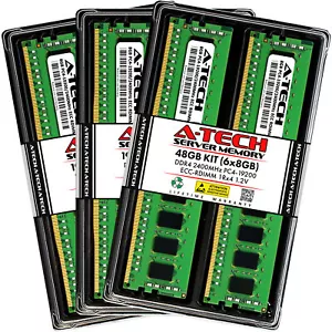 48GB 6x 8GB PC4-2400 RDIMM ASUS RS700-E8-RS8 V2 RS700-E8-RS8/V2 Memory RAM - Picture 1 of 3