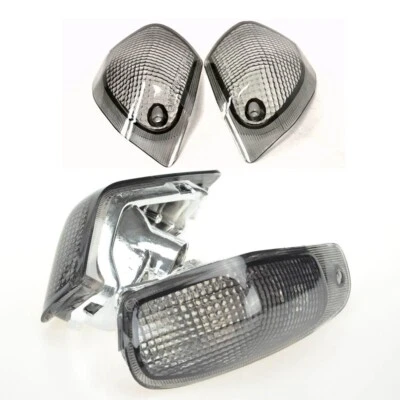 Frount and Rear Turn Signal Lens Fit 93-02 Ninja ZX-6 03-05 ZZR600 Smoked - Image 1 of 4