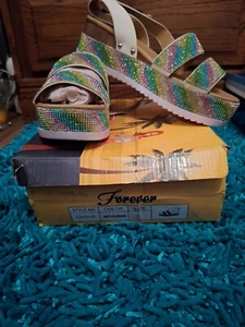 Women's "Forever" Sandals Size 7 New With Tags And Box - Picture 1 of 5