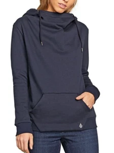 Volcom Walk On By Funnel Neck Hoodie - size Small - Navy - Picture 1 of 7