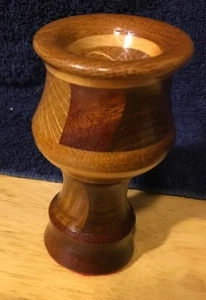 Handmade Inlay Wood Candle Stick - Picture 1 of 4