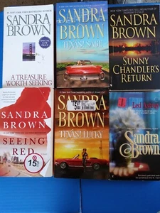 Sandra brown book lot romance suspense Led Astray Texas Sage Lucky Seeing Red  - Imagen 1 de 3