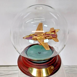 RARE TORNADO GOLD COLORED JET INSIDE GLASS DISPLAY CASE - Picture 1 of 9