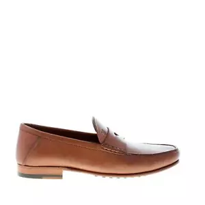 TOD'S scarpe uomo Mocassino in pelle marrone con fascetta penny suola cuoio - Foto 1 di 8