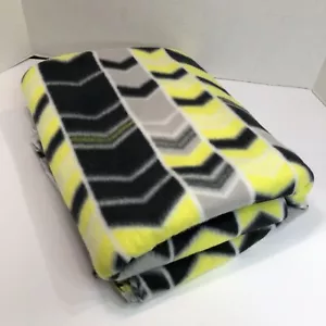 2.5 Yards Yellow Grey Black Chevron Fleece Fabric 62" wide JoAnn Fabrics - Picture 1 of 5