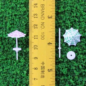 TYS13200 16Pcs Modèle Ferroviaire Échelle Z 1:200 Parasol de Plage Jardin Mer - Photo 1/3