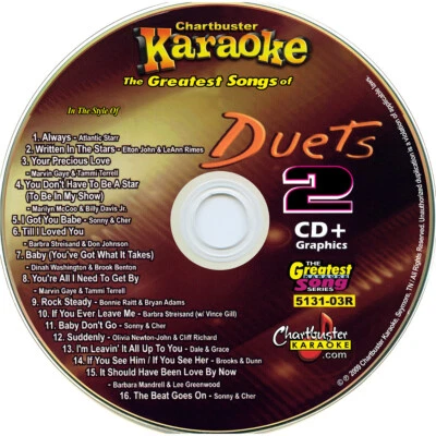 DUETS#2 CHARTBUSTER KARAOKE VOL-5131 CD+G NEW 3 DISC SET IN SLEEVES - Image 1 of 3