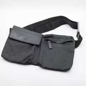 Gucci Waist Bag GG Canvas Black Crossbody Auth from JAPAN - Picture 1 of 17