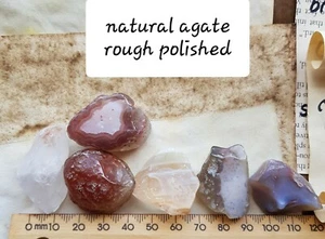 tumbled polished crystal stone >>> AGATE RAW SEMI <<< @ melscraftandcrystals - Picture 1 of 9