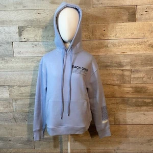 Nuevo con etiquetas Each Other Mujer Azul Cielo Sudadera con Capucha Talla Mediana - Imagen 1 de 16