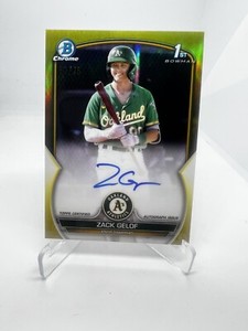 2023 Bowman Chrome Zack Gelof /75 1st Auto Yellow Refractor #CPA-ZG