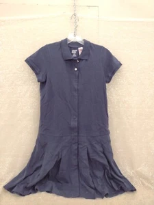 Lands End Girls Navy Uniform Dress Pleated At The Bottom Size 14 - Picture 1 of 11