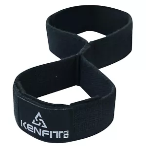 Figura 8 Cinghie Resistenti Sollevamento Pesi 15 Pollici Supporta Palestra Allenamento KENFIT - Foto 1 di 6
