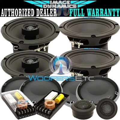 pkg IMAGE DYNAMICS ID65CS 6.5" COMPONENTS TWEETERS + ID65 COAXIAL SPEAKERS NEW - Image 1 of 4