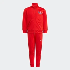 Adidas Kids Adicolor Poly Tracksuit / Red / RRP £38 - Picture 1 of 5