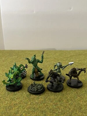 WOTC D&D fantasy Miniatures Lot Of 7 Swamp Monsters+ Various Sets and Variants - Image 1 of 4