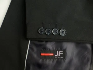 J.Ferrar Suit 42L W33 Slim Black Excellent Condition - Picture 1 of 8