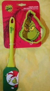 Dr Seuss The Grinch Spatula & Cookie Cutter Christmas - Picture 1 of 5