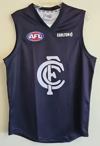 AFL Carlton Blues Sekem Youth Guernsey Jersey Navy Blue Size Large BNWT - Picture 1 of 7