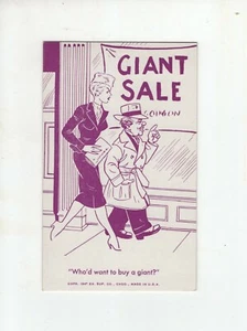 1948 Risque Joke Cartoon Gag Gift Card Made by Exhibit Supply Co Chicago - #11 - Picture 1 of 1