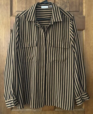 Camisa Blusa Alfred Dunner Abotonada Rayas Talla 18W Foto 1 de 4