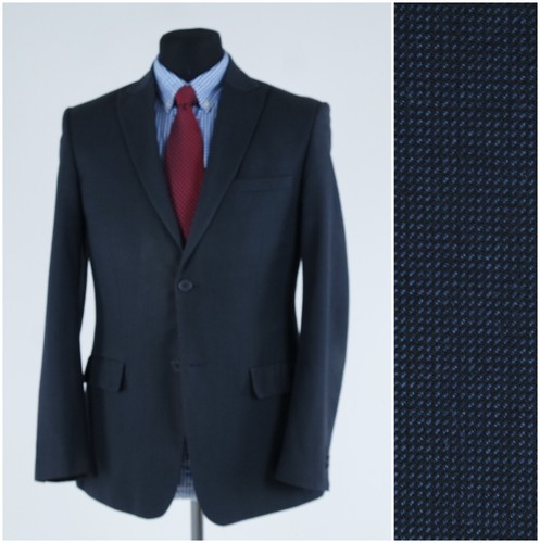 UNDERCOVER Giacca a scacchi cappotto sportivo da uomo blu navy 40R taglia UK TOP SECRET