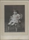 Young Girl in Pink Dress Holding Her Doll - Edinburgh 1920s? 8" x6" on Mount