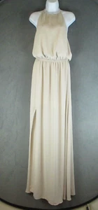 Show Me Your Mumu Dress Women Large Beige Heather Halter Dress Party Resort Maxi - Picture 1 of 12