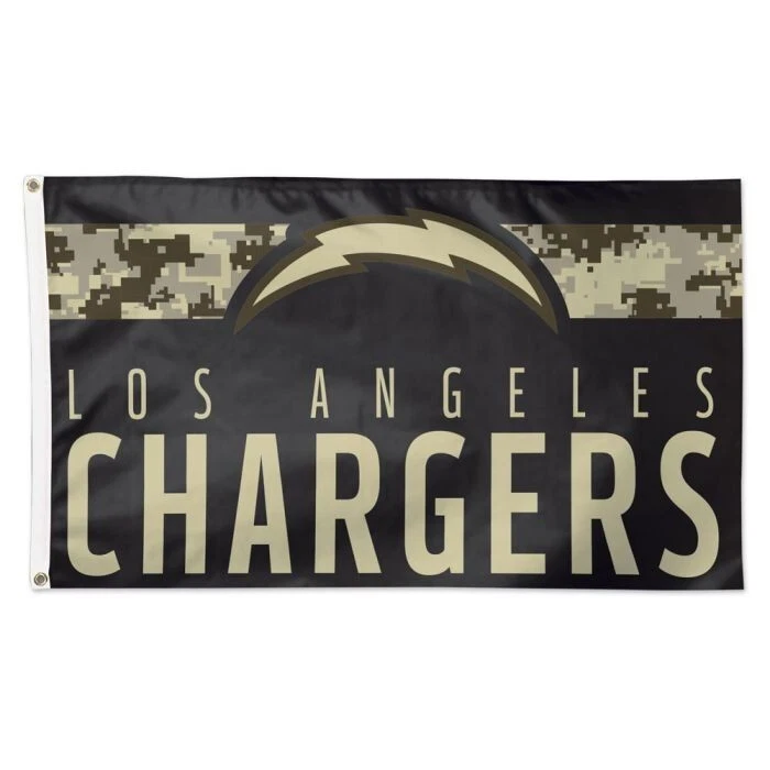 Bandera de camuflaje de 3x5 pies para fanáticos de los Chargers de Los Ángeles pancarta de regalo de la NFL Foto 1 de 1