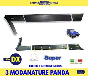 Zierleisten Fiat Panda 141 141A Tür Knöpfe rechts schwarz Stoßstange RECHTS Super - Bild 1 von 5