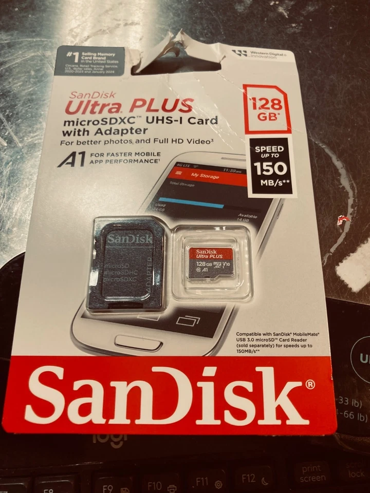 Tarjeta SanDisk 128 GB Ultra PLUS microSDXC UHS-I con adaptador 150 MB/s NUEVA Foto 1 de 1