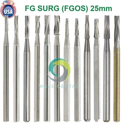 Empuñadura de fricción de carburo Wave Dental Surgical Bur 25 mm FGOS 557L 702 701 alta velocidad Foto 1 de 4