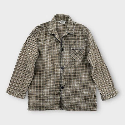 Top de pijama vintage Sears Perma Prest para hombre camisa mediana ropa para dormir franela años 70 Foto 1 de 4