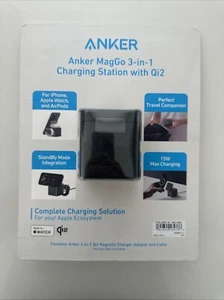 Anker MagGo 3-in-1 Cube Charging Station with Qi2 for iPhone Airpod Apple Watch - Picture 1 of 1