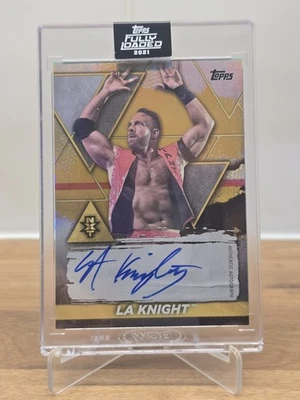 2021 Topps WWE Fully Loaded - LA KNIGHT NXT RC #S-LK On Card Auto #'d 12/99 - Image 1 of 3