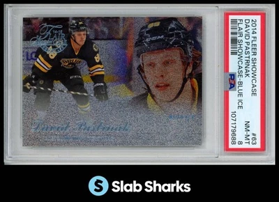 2014 FLEER SHOWCASE #63 DAVID PASTRNAK FLAIR BLUE ICE RC ROOKIE 99/99 PSA 8 - Image 1 of 4