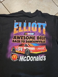 Vintage 90s Bill Elliott NASCAR McDonald’s 1995 Single Stitch Shirt Adult XXL - Bild 1 von 6