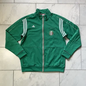 Vintage Adidas Mexico Jacket 2XL XXL Green Mens Zip Up Polyester Soccer - Picture 1 of 18