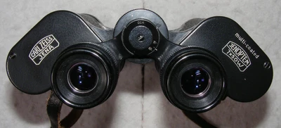 Carl Zeiss Jenoptem 7x50W Multi-Coated binoculars No. 5687180 + case. German. - Image 1 of 4