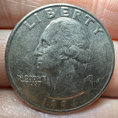 1994 P Washington Quarter Error Die Chip - DDO/DDR Error - Off-Center Error - Image 1 of 4