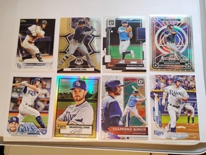 Lote de 8 tarjetas Brandon Lowe RC Tampa Bay Rays - Imagen 1 de 5