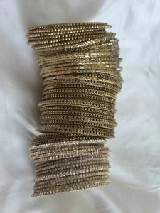 Boho Bracelets Bangle Lot Stackable Goldtone Small 2.5 Diameter 55 Piece Set - Picture 1 of 10