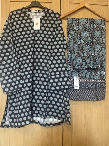 Pakistani Designer Original Khaadi Suit Readymade Shalwarkameez Size 14 2Pcs - Picture 1 of 7