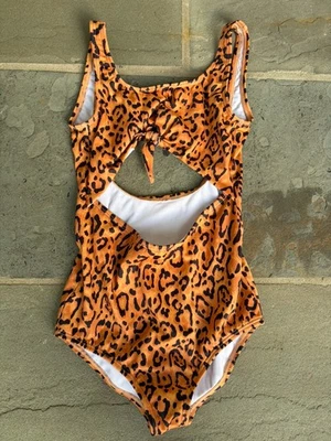 Billabong Leopard stomach cut out Swimsuit Girls Sz 10 - Image 1 of 4