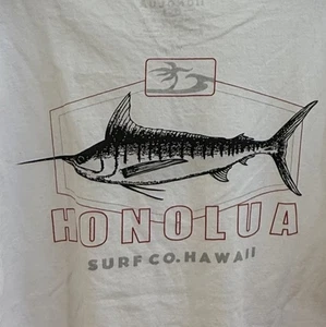 Honolua Surf Company Logo Marlin Fish Hawaii White T-Shirt Size XL - Picture 1 of 5